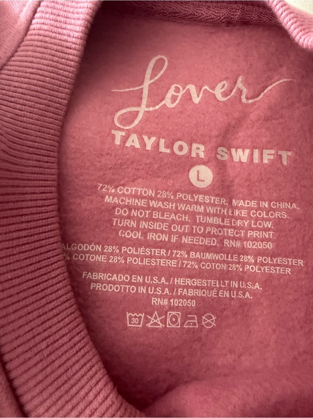 Pink "It's a Cruel Summer" Taylor Swift Crewneck - Picture 3 of 3
